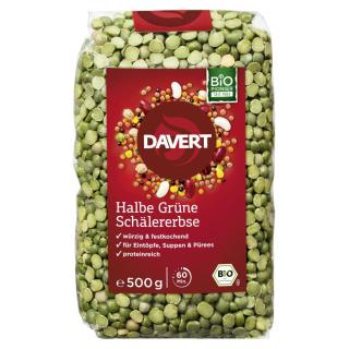 Halbe Erbsen, grün  500g