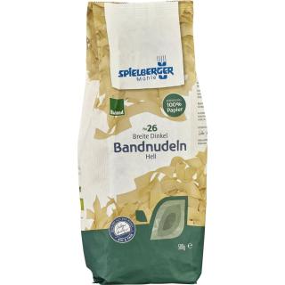 Dinkel Bandnudeln, hell 18mm breit  500g