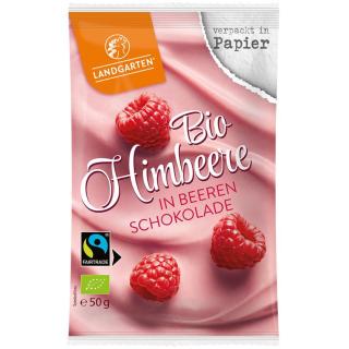 Himbeeren in Beerenschokolade  50g