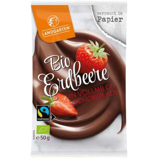 Erdbeere in Vollmilchschokolade  50g
